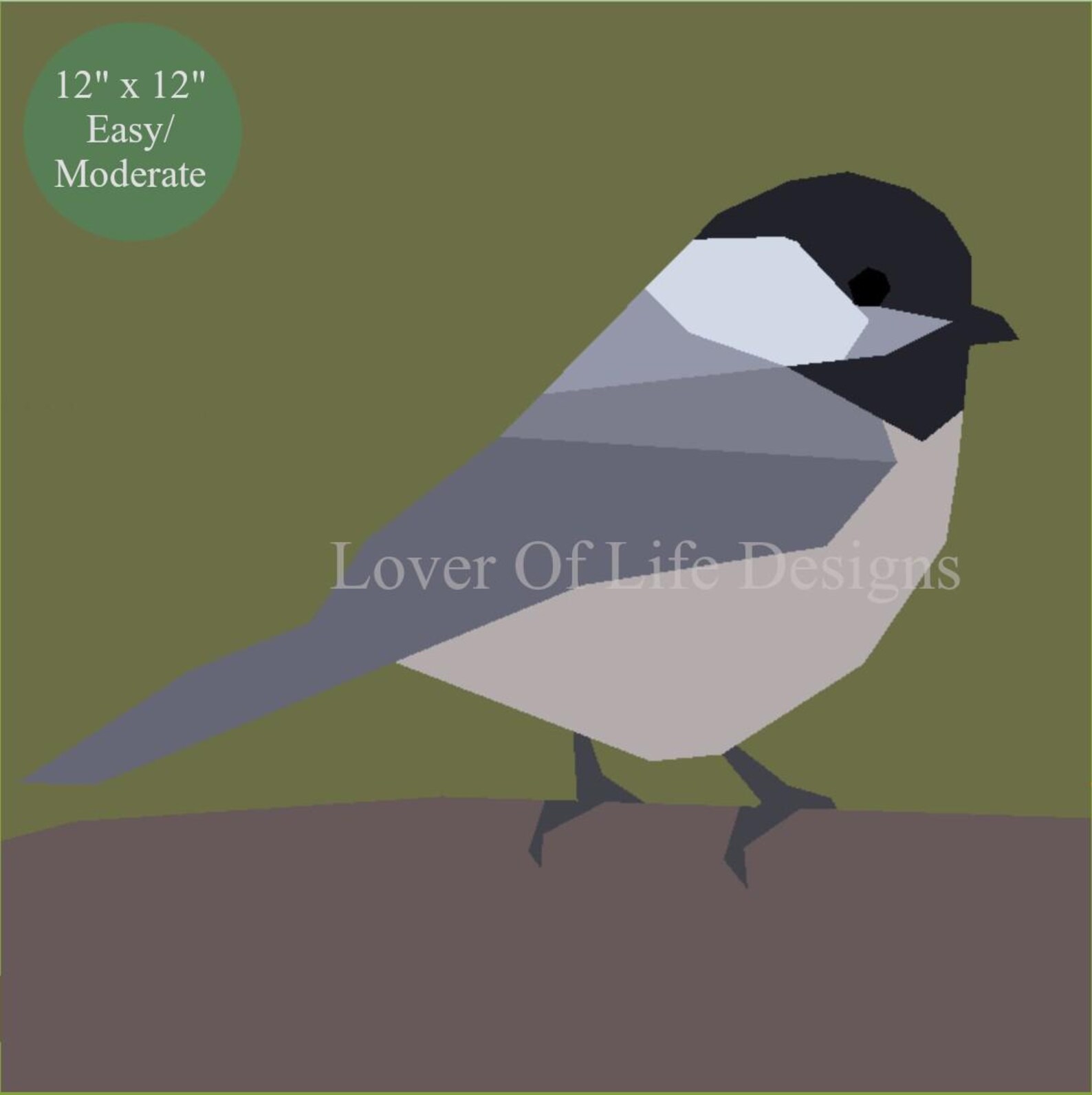 Black-capped Chickadee Fpp--backyard Birds Series--paper Piecing Quilt ...