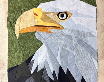 Bald Eagle FPP--Animals of Strength--North America--Paper Piecing Quilt Block Pattern