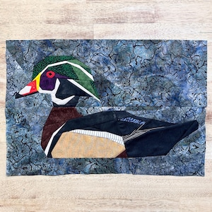 Wood Duck FPP--Woodland and Riverside Animals Series--Paper Piecing Quilt Block Pattern