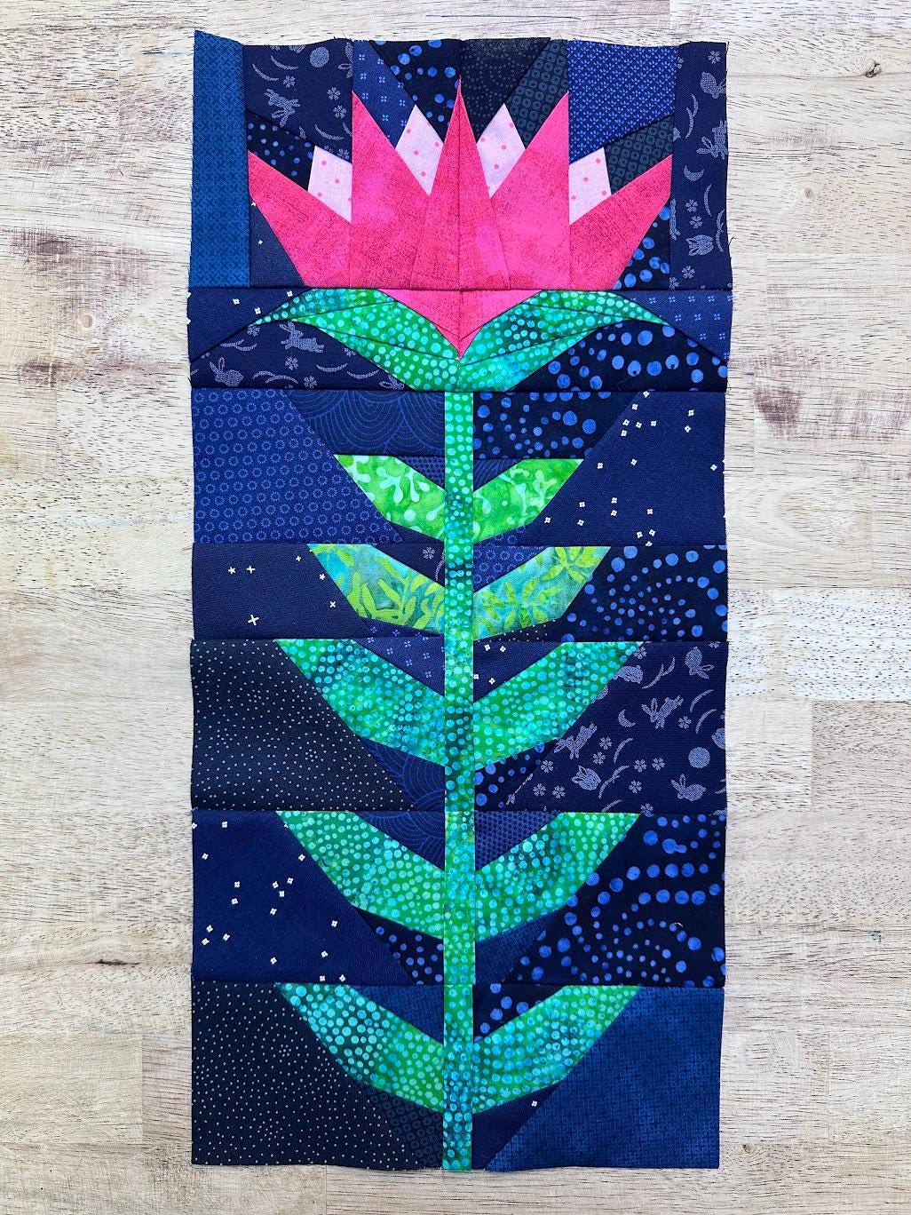 Folk Flower FPP Set--4 Patterns PLUS Stem and Leaf Extenders