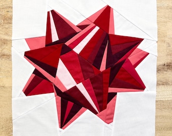 Gift Bow FPP Pattern--Paper Piecing Quilt Block