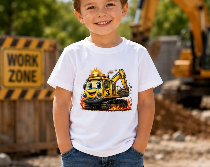 Bagger T-Shirt mit Zahl