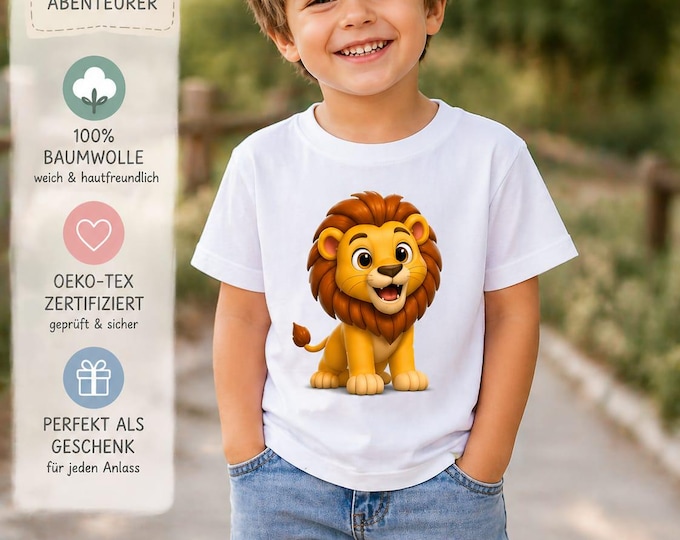 Kinder T-Shirt mit süßen Tiermotiven