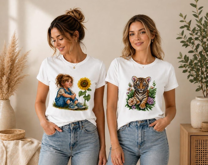 Damen T - Shirt für Frauen mit schönen Aufdruck