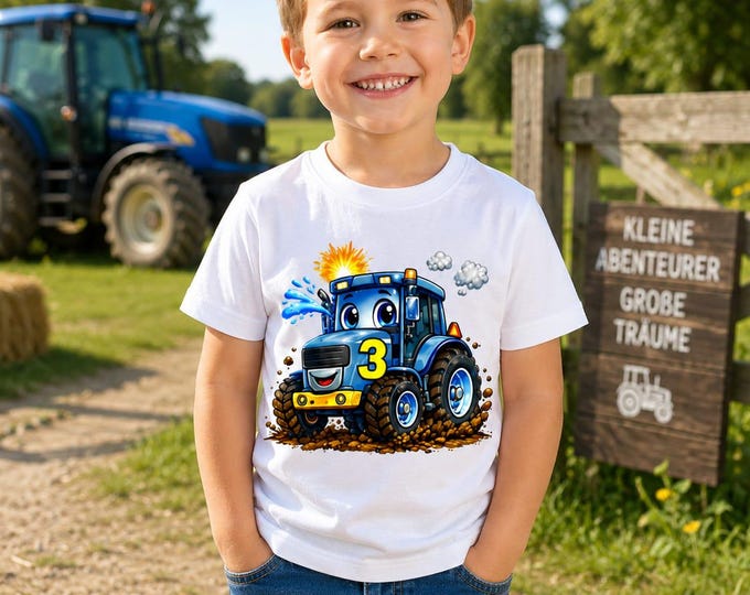 Geburtstags T-Shirt Traktor mit Geburtstagszahl