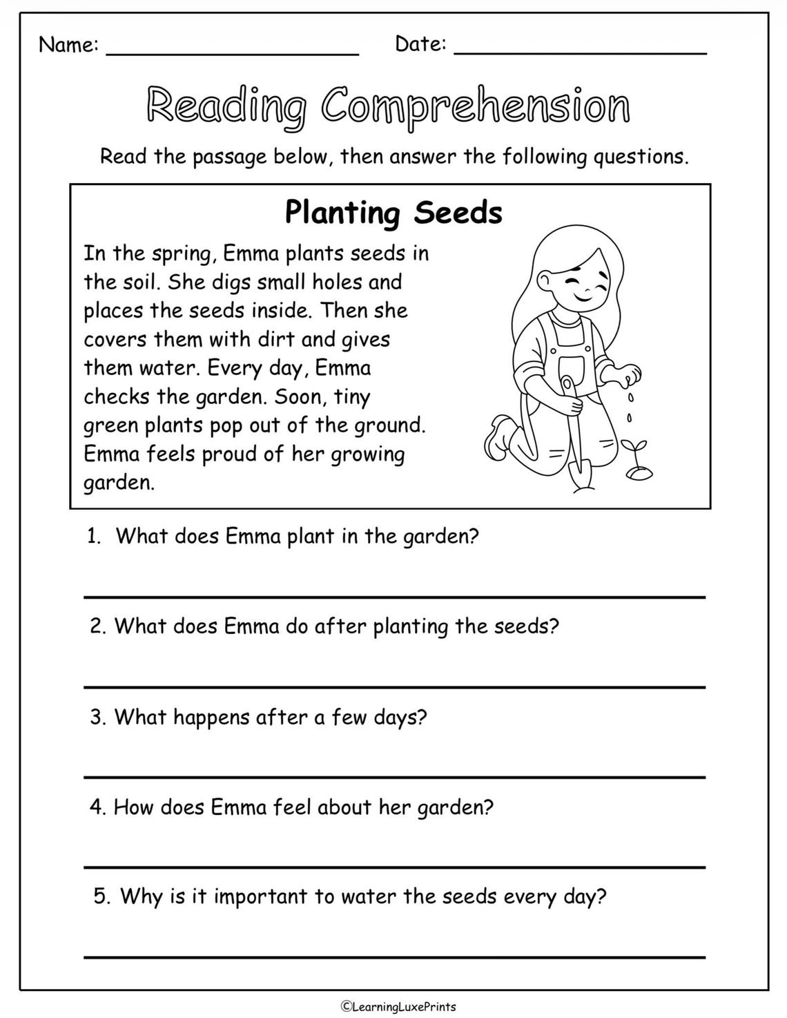 Spring Reading Comprehension Passages (PDF) – ELA Literacy Bundle - Etsy