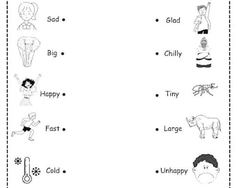 Synonym Worksheet Pack/ 3 ELA Worksheets for Kids/ Vocabulary and Reading Practice
