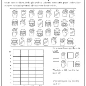 Graphing Worksheet for Kids/ Math Printable Worksheet