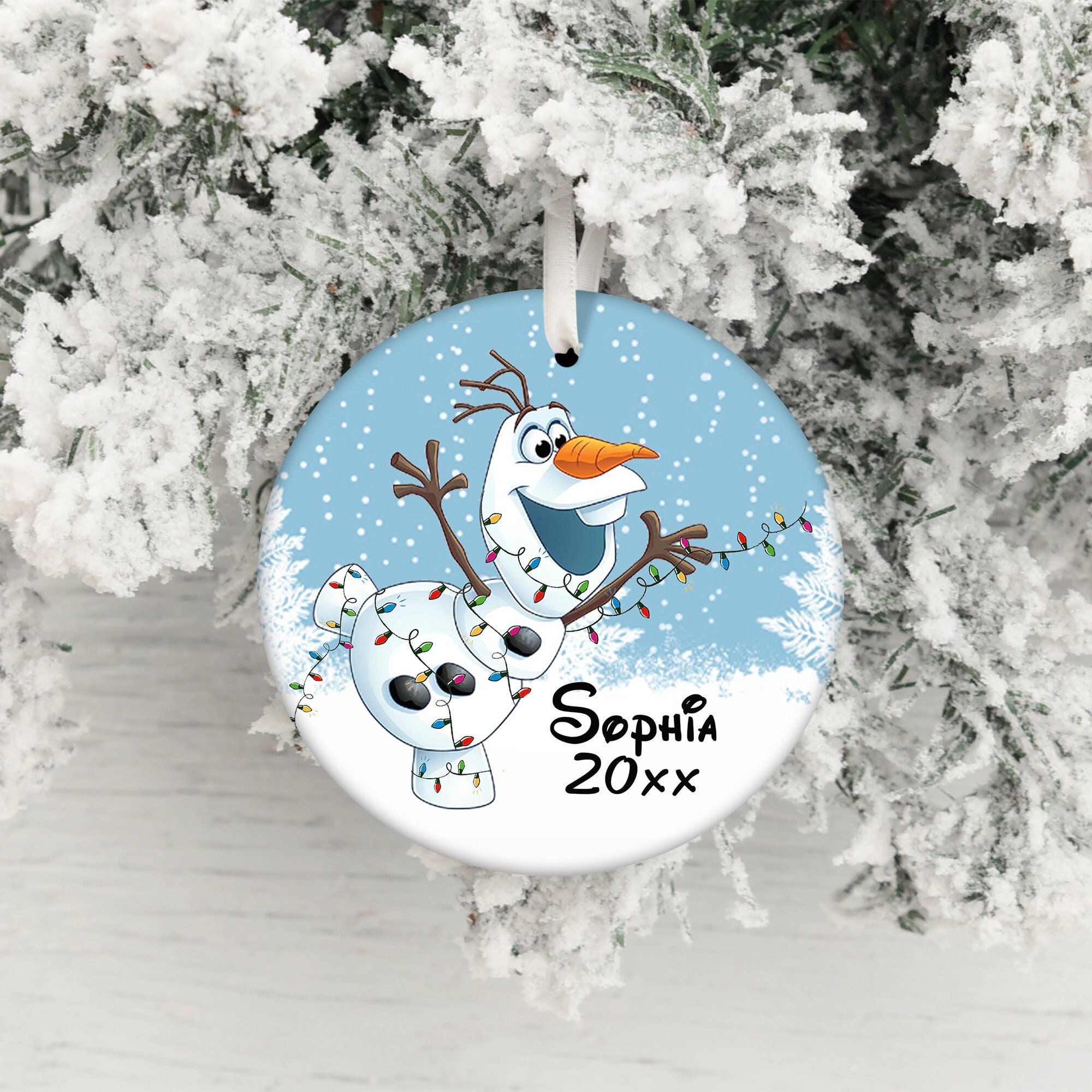 Discover Personalized Olaf Ceramic ornament