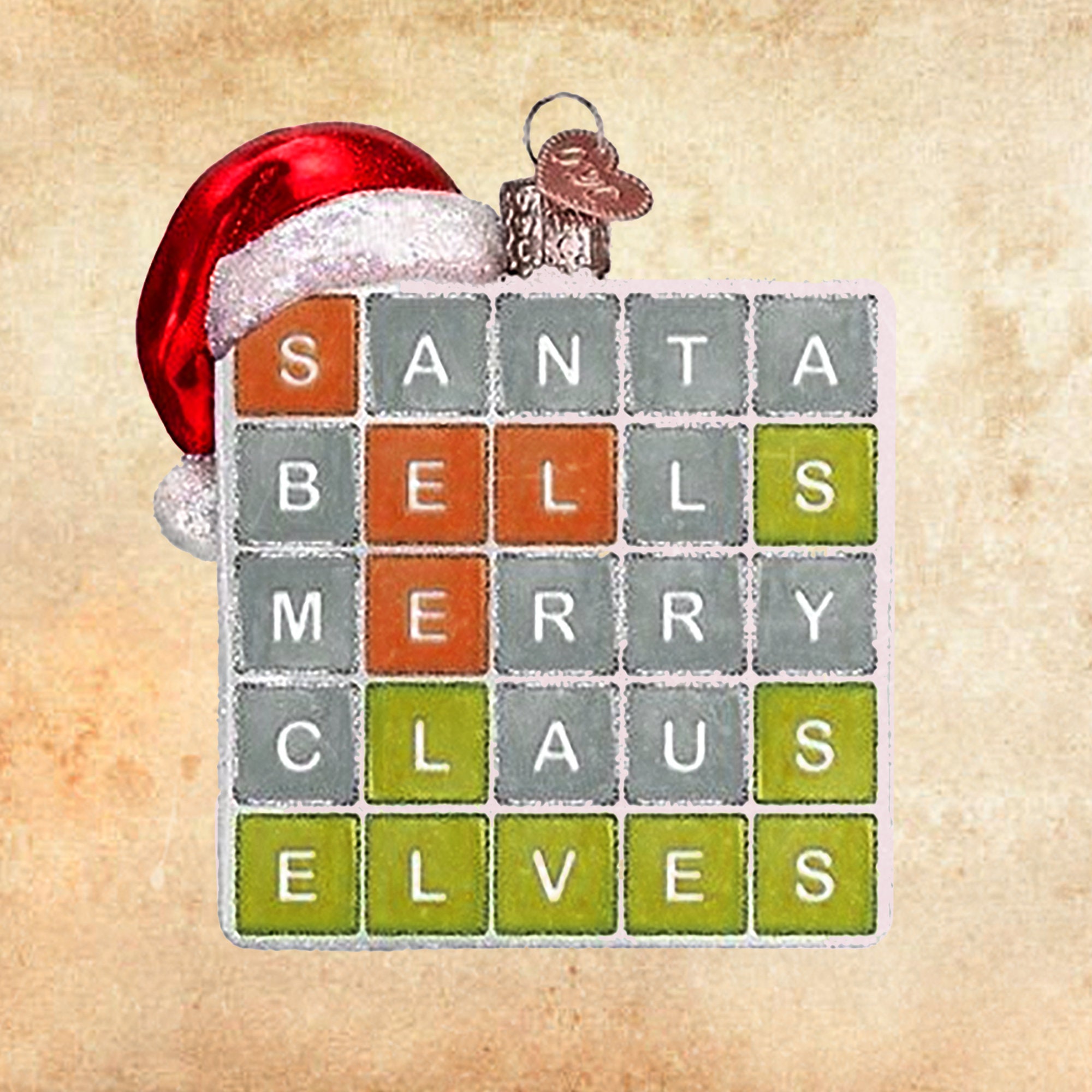 Wordle Christmas Ceramic ornament