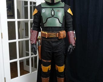 Disfraz completo de Boba Fett, armadura mandaloriana, cosplay de Star Wars, traje de cazarrecompensas / Regalo de Halloween