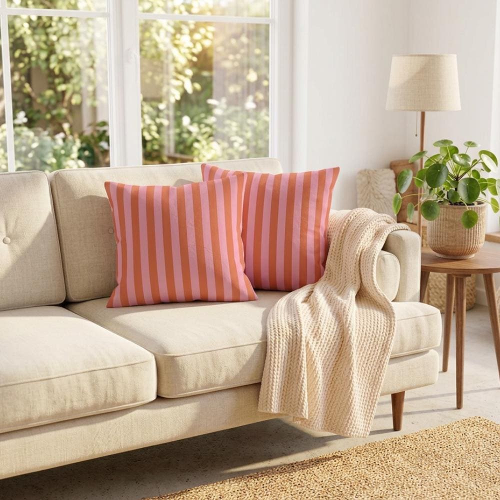Pink orange pillows