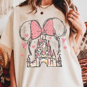 Minnie Mouse Castle PNG, Magic Kingdom Family Shirt Digital Download, Disneyland Castle Transparent PNG, Magical Kingdom Tshirt Print File image 6