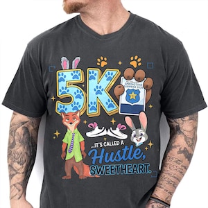Nick Wilde Judy Hopps Zootopia 5k PNG, es heißt Hustle Tshirt Print-Datei, Springtime Surprise 2026 PNG,run Disney 5k Digital PNG