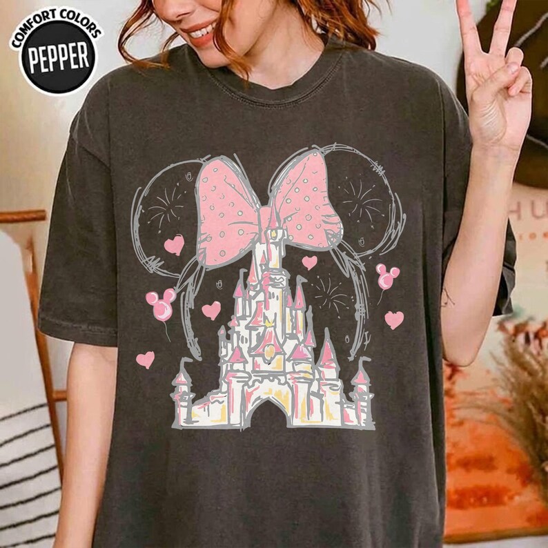 Minnie Mouse Castle PNG, Magic Kingdom Family Shirt Digital Download, Disneyland Castle Transparent PNG, Magical Kingdom Tshirt Print File image 10