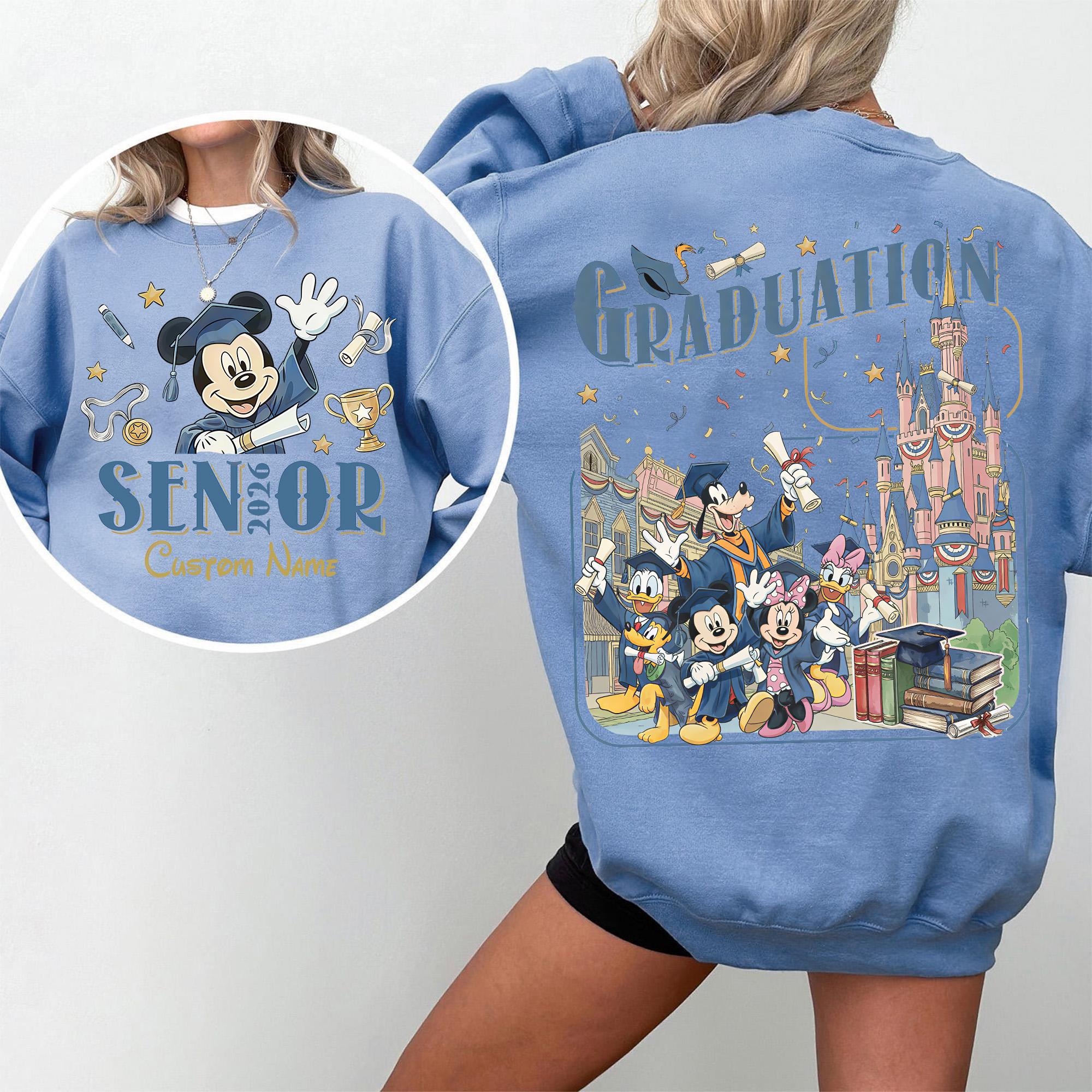Graduating Disney 2-sided Disney Graduation 2026 Senior Trip PNG, Personalized Mickey ...