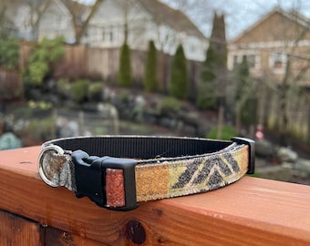 Dog Collar || Medium Southwestern Rock Creek Wool || Rosebud Originals