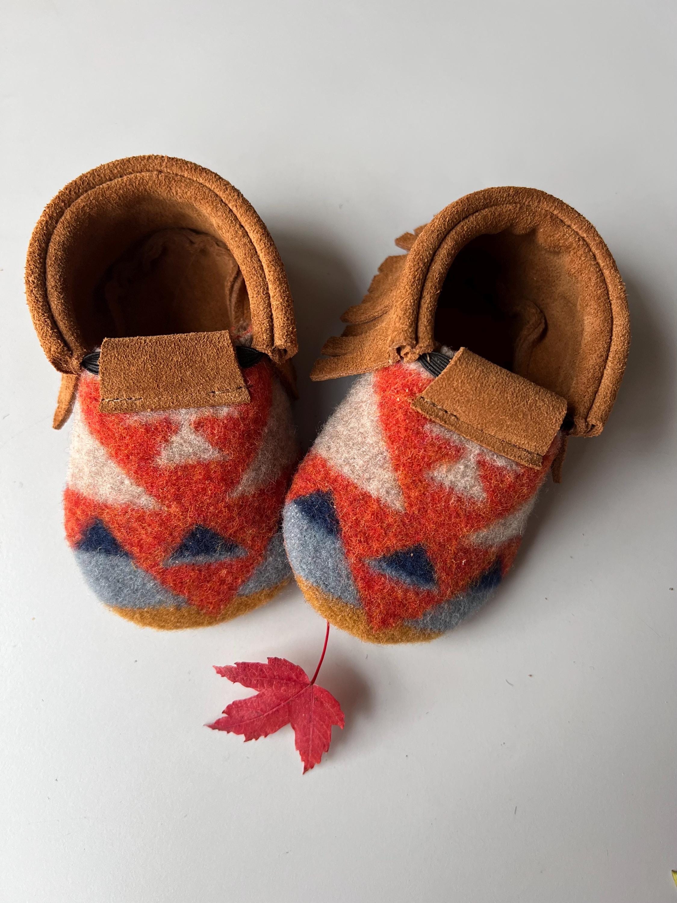 Pendleton Multicolor Patterned Moccasin kit Southwestern Aztec Wool Blend Fabric - Etsy main image 4