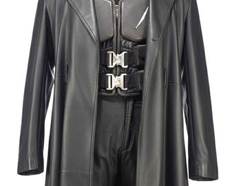 Handgefertigtes Blade Cosplay Kostüm: Lederweste & Trenchcoat