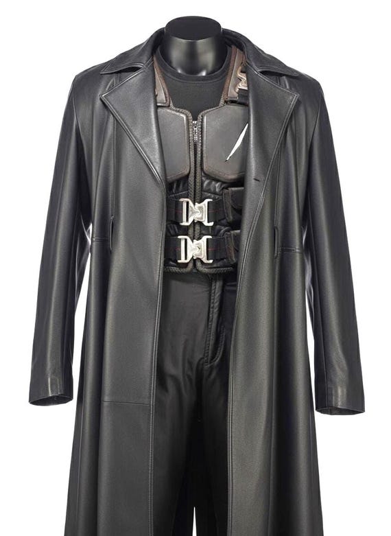 Complete Costume Handmade Blade Cosplay Costume: PU Leather Vest & Trench Coat