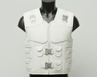 Handgefertigtes Blade Cosplay Kostüm: Lederweste & Trenchcoat