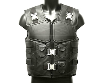 Handgefertigtes Blade Cosplay Kostüm: Lederweste & Trenchcoat