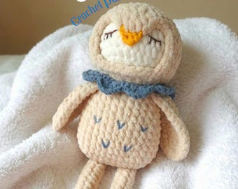 Patrón de búho a crochet, patrones de amigurumi, descarga digital