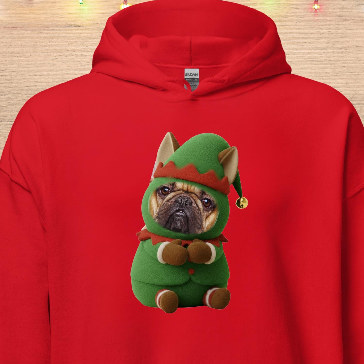 Sweatshirt Noël Bouledogues Français - Design Lumineux De Frenchie En Père Noël - Pour Hommes, Femmes, Enfants - Cadeau Festif