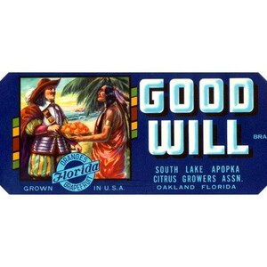 Good Will Orange Crate label