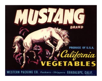 Mustang California Vegetables - Smaller Horizontal