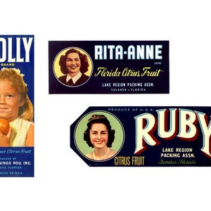 Florida Citrus Ladies Crate Labels