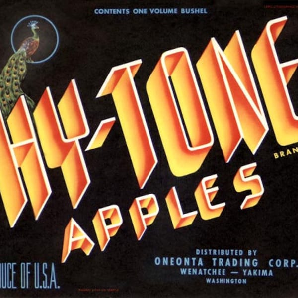 HY-TONE Washington Apple Crate Label