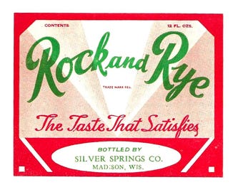 2 Rock and Rye Soda Labels