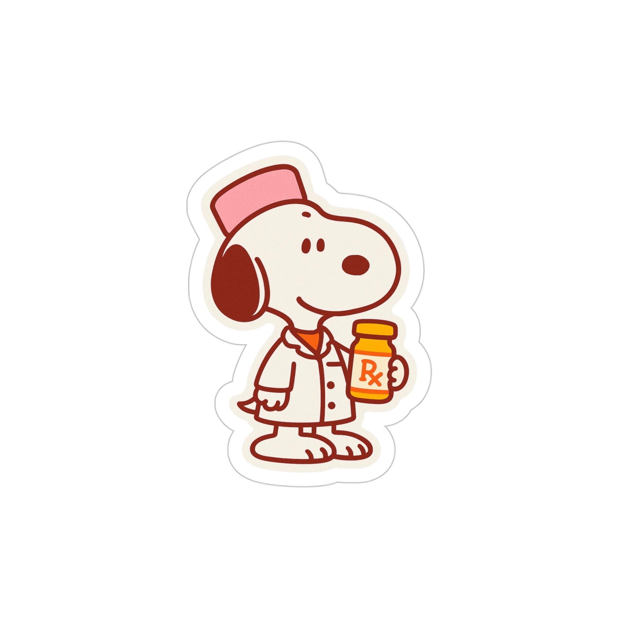 Cute Rx Sticker Snoopy Pharmacist Rx Sticker | Playful Medical Vinyl Decal - Etsy