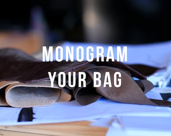 Personalize your bag with Initials or Name / Customize / Monogram / Personalization / Gift