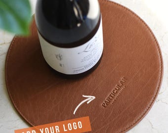 Custom Logo Leather Pad - Multi-Purpose Home / Office Decor - Company / Client / Realtor Closing Gift / Thank You Gift