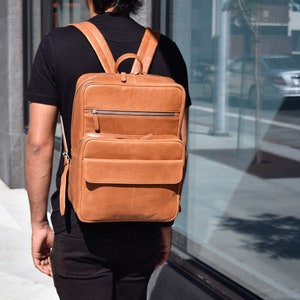 Office backpack 1.0  - Leather laptop backpack - MacBook 16 inch backpack - Work backpack - Travel backpack - College backpack