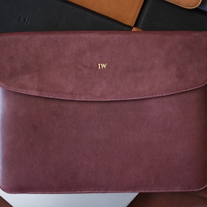 Funda de piel para portátil MacBook de 13/15/16 pulgadas - Funda de piel para MacBook Pro/Air - Funda de piel para negocios - Portafolio - Personalizado