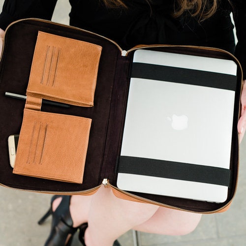 Leather Laptop Sleeve 13 / 15 / 16 Inch Macbook Leather Case Etsy