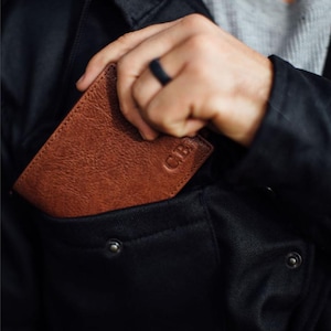 Personalized Full Grain Leather Bifold Wallet for Men - Bill Compartments, Optional ID Window & Coin Pocket - Unique Birthday Gift for Him