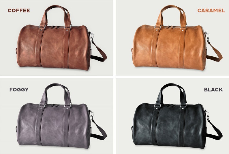 Leather Weekender Bag Leather Travel Bag Leather Overnight | Etsy