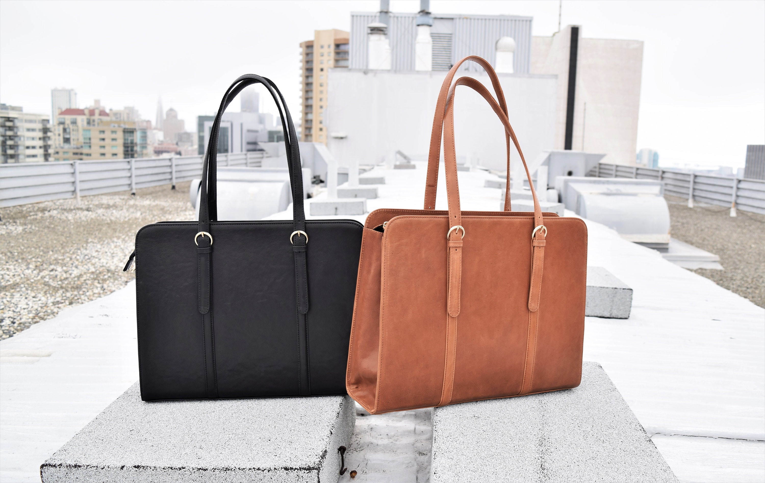 Leather briefcase women Leather laptop bag women 15 Etsy