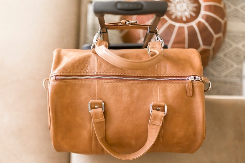 Leather Travel Bag Weekender Bag Leather Brown Travel Bag Etsy