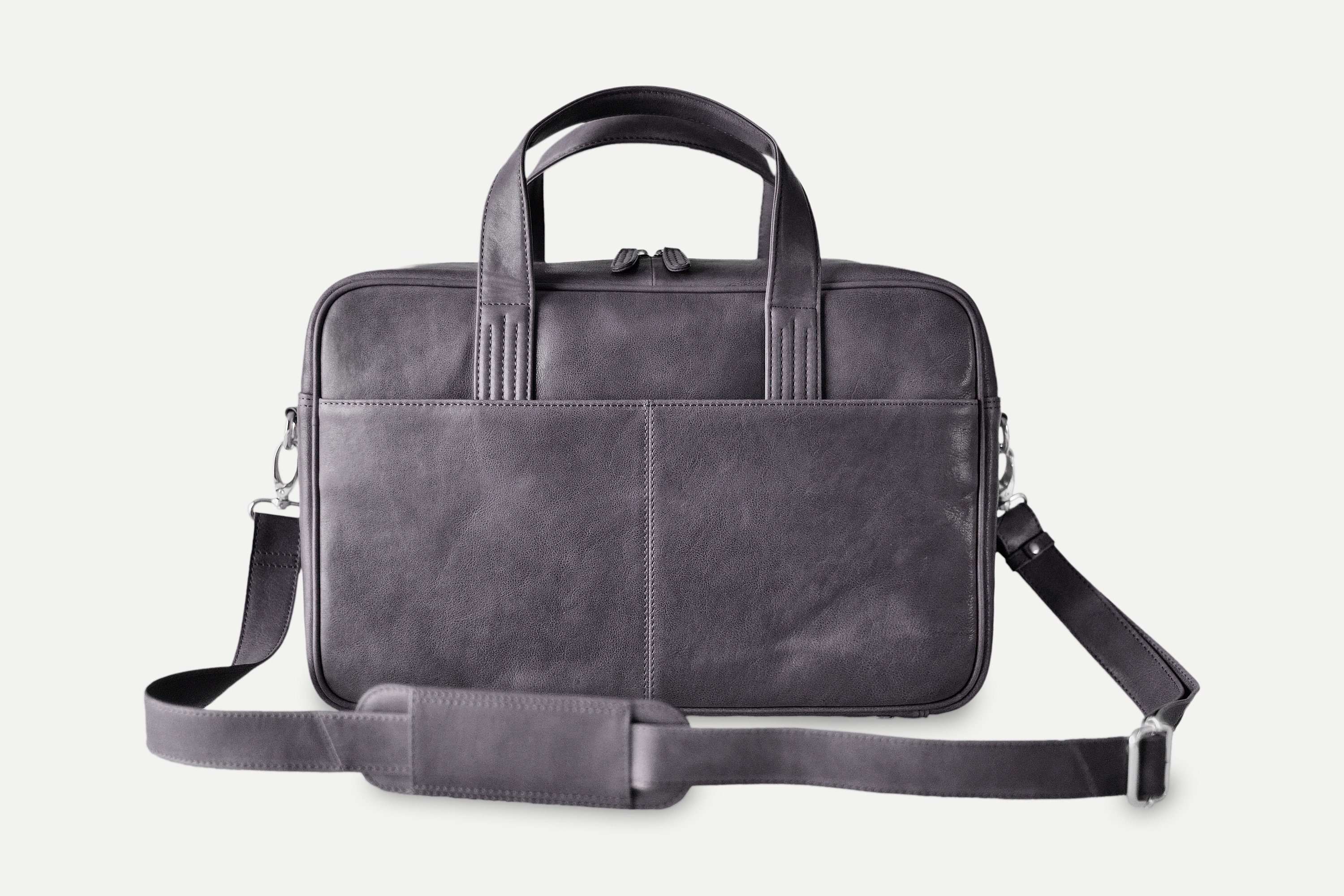 Laptop bag leather Gray laptop bag Leather laptop Etsy