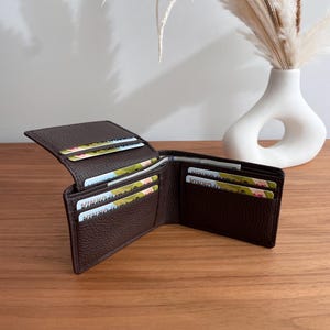Custom Leather Wallet for Men - RFID Bifold Wallet with Optional Coin Pouch & Removable ID Flap - Personalized - Gift for Him, Dad, Husband image 15