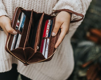Livoty Mens Leather ID Card Holder Billfold Zip Purse Wallet Handbag Clutch coffee Livoty Mens Leather ID Card Holder Billfold Zip Purse Wallet Handbag Clutch coffee