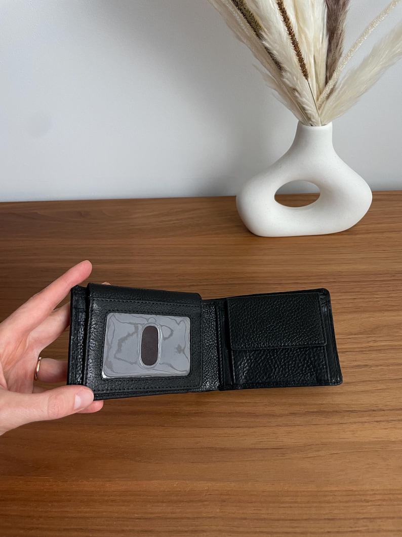 Custom Leather Wallet for Men - RFID Bifold Wallet with Optional Coin Pouch & Removable ID Flap - Personalized - Gift for Him, Dad, Husband image 12