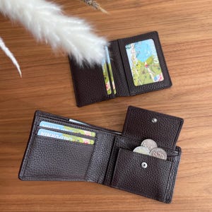 Custom Leather Wallet for Men - RFID Bifold Wallet with Optional Coin Pouch & Removable ID Flap - Personalized - Gift for Him, Dad, Husband image 14