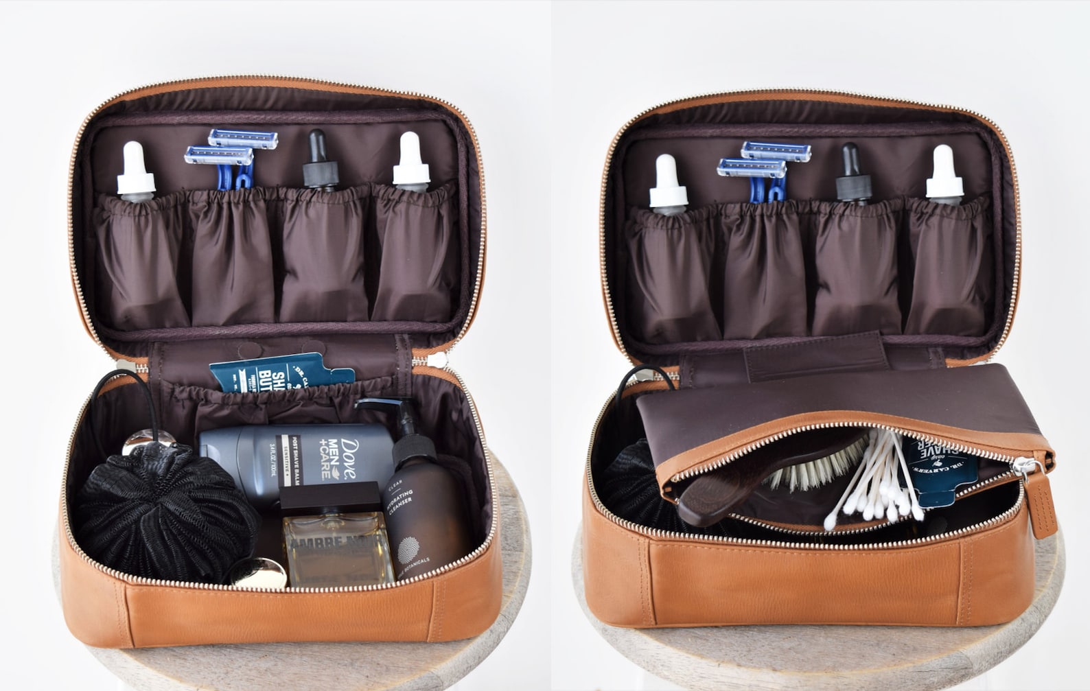 Leather toiletry bag men Personalized mens toiletry bag Etsy