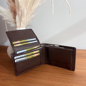 Custom Leather Wallet for Men - RFID Bifold Wallet with Optional Coin Pouch & Removable ID Flap - Personalized - Gift for Him, Dad, Husband image 20